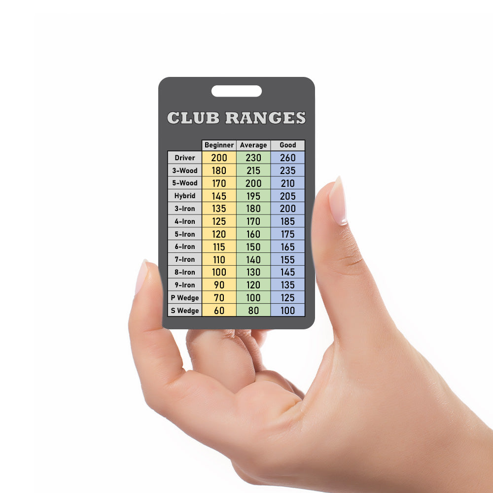 Golf Club Range Chart Card